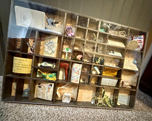 Wood shadow box display - wood,