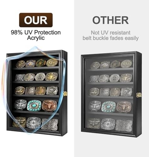 Belt buckle display - belt, case
