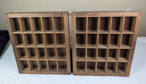 Pair vtg wood shot glass - wood,