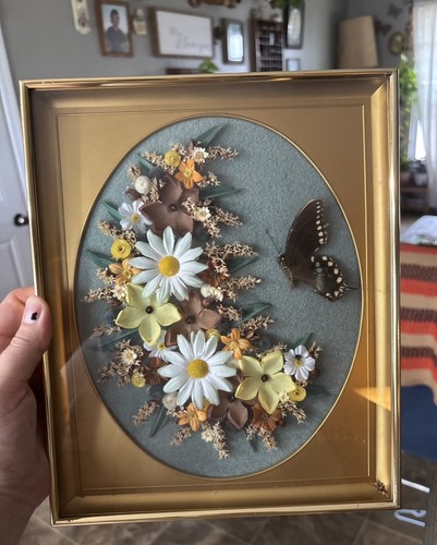 Vintage dried flower butterfly - flower,