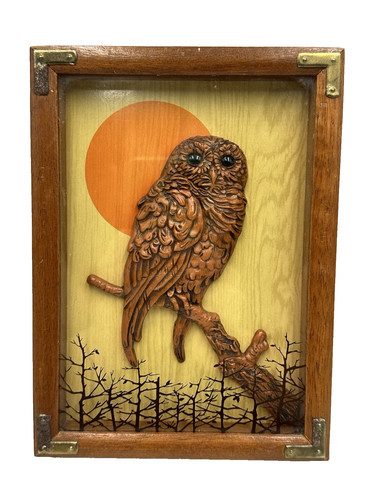 Vintage 1978 owl wood - 1978,